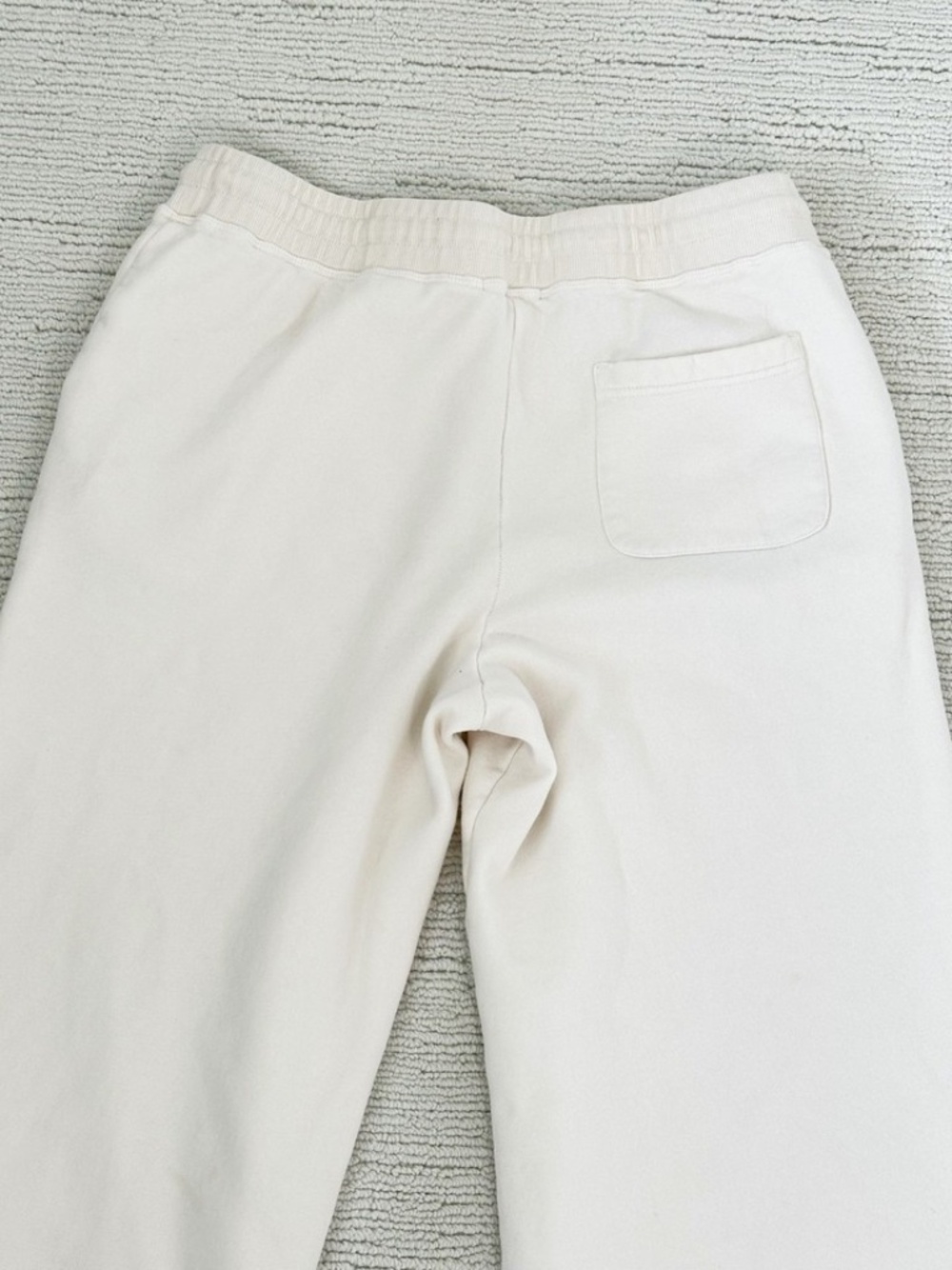 MARINE LAYER Cloud 9 Women’s L Cream Wide Leg Sweatpant Fleece Athleisure Cozy - Picture 7 of 16